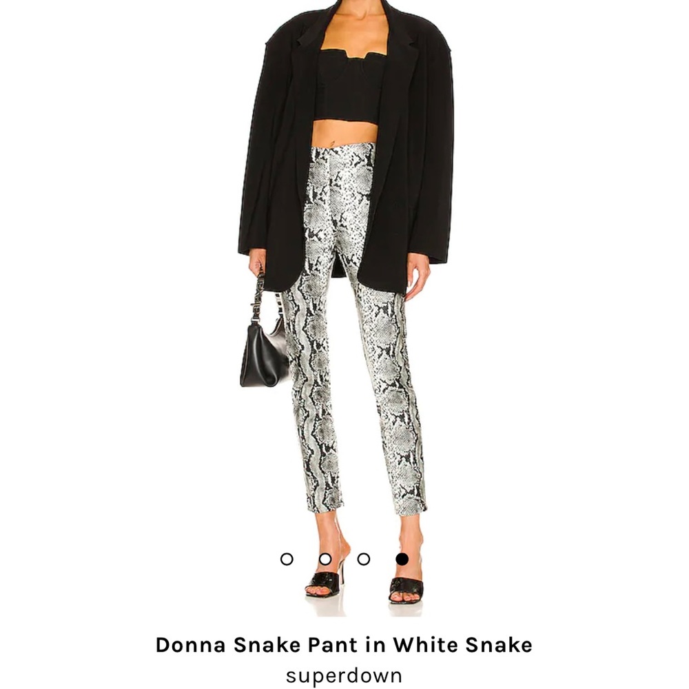 XXS superdown Donna snake pant in white snake